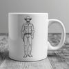 Classic Cowboy Vector Illustration A digital illustration of a cowboy in a classic Western attire, suitable for vector graphics projects.