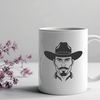Free SVG Cowboy Clipart Design A digital illustration of a cowboy character in vector format.