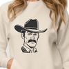 Rustic Western Silhouette A stylized illustration of a cowboy in vector format, suitable for cutting machines and laser cutting.