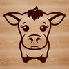 Beautiful Line Drawing of a Calf A simple line drawing of a cow, suitable for vector art and clip art designs.