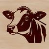 Moo-ving Vector Art Design An illustration of a cow's head, suitable for use in vector graphics and design projects.