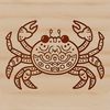 Decorative Crab SVG Image A detailed illustration of a crab with ornate shell design.