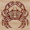 Detailed Crab Vector Art A detailed illustration of a wild crab, suitable for cutting machine designs.