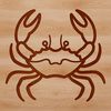 A detailed illustration of a crab, designed as vector art for various uses.