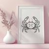 Beautiful Crab Design Vector Illustrated representation of a crab, a type of wild animal often found in coastal environments.