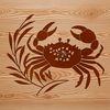 Wild Sea Icon Illustrated crab icon with simple lines and minimal details.