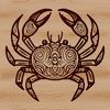 Wild Animal SVG Design A detailed illustration of a crab with intricate design elements, suitable for various graphic applications.
