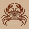 Ornate Crab Illustration Vector Art A detailed illustration of a crab with ornate features in a vector format.