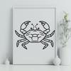 Crab Digital Art In DXF File Format For Free Download