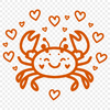 Free Unique Crab Drawing