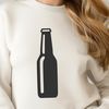 Vintage Beer Bottle Illustration A digital illustration of a bottle of beer with a clear glass design.