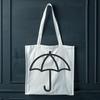 Rainy Day Companion Line Art Illustration A minimalist line drawing illustration of a typical rain umbrella.