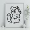 Creative Squirrel In PDF & PNG