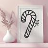 Creative Candy Cane In PNG - Free Digital Download