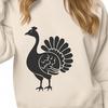 Artistic Turkey Digital Drawing - Free DXF