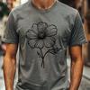 Delicate Floral Design for Cutting Machines and Digital Art Illustration of a realistic wild flower with intricate details, suitable for vector design and cutting machine applications.