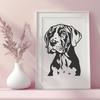 Artistic Great Dane - Laser Cutter SVG