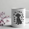 Artistic Sitting Weimaraner In DXF - Commercial Use