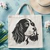 Beautiful Cocker Spaniel In DXF