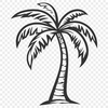 Artistic Palm Tree SVG - For Laser Cutter Project