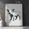 Creative Standing Piglet Template