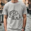 A detailed illustration of a single African elephant with textured skin, suitable for printing or cutting.