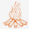 Unique Camp Fire In SVG Format - Free Download