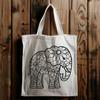 Standing Elephant DXFs - Free Commercial Use