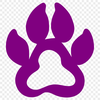 A vector illustration of animal paw prints in various sizes and styles.