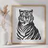 Artistic Tiger Clipart - Free PDF