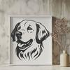 Golden Retriever Image In SVG, PNG, PDF And DXF Formats