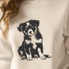 Sitting Australian Shepherd Stencil