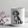 Beautiful Beagle In DXF Free Commercial Use Download