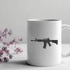 High-resolution digital illustration of a rifle, suitable for vector art projects.