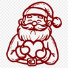 Stunning Father Christmas In SVG Free Commercial Use Download