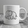 Elephant Printable Artwork In SVG, PNG, PDF And DXF Formats