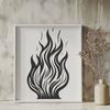 Fire Printable Image In DXF File Format For Free Download