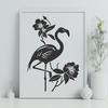 Ornate Flamingo In PDF & PNG