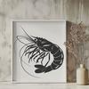 Unique Shrimp In SVG, PNG, PDF And DXF File Formats - Free