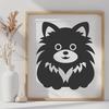 Sitting Pomeranian Clipart - DXF Free Download