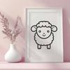 Artistic Sheep In DXF For Free Download