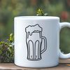 Simple Glass Vector Design A glass filled with a frothy beer, depicted in a simple vector design.