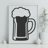 Free Vector Graphic of a Pint of Beer A glass filled with beer on a table, vector illustration.