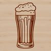 Free Beer Graphics A stylized illustration of a glass filled with beer, suitable for graphic design and digital crafting.