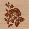 Crappie Fishing Symbol in PNG and PDF Formats Illustration of a crappie fish in its natural environment.