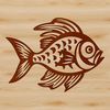 A detailed illustration of a Crappie fish, suitable for use in graphic design projects.