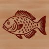 A detailed illustration of a crappie fish, ideal for crafting and cutting machine designs.