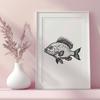 Unique Crappie Clip Art DXF - Free Download