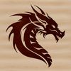 Free SVG Clip Art of a Dragon's Head A detailed illustration of a mythical creature's head, created in vector format.