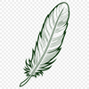 Beautiful Vector Feather Graphic A single feather illustration created in vector format.